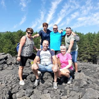 Group of friends - Lava 2002 - Etna Quad tour